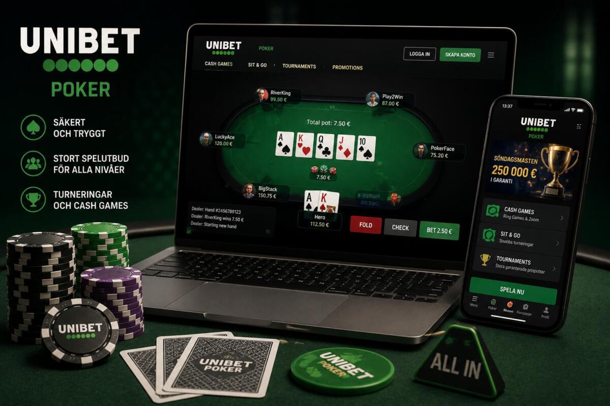 Unibet Poker – fakta om plattformen och spelutbudet