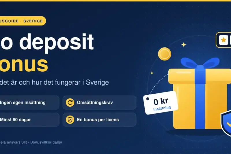 No deposit bonus: vad det är och hur det fungerar i Sverige